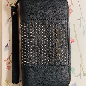 Michael Kors designer leather wristlet for women